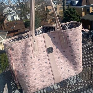 Reversible MCM shoulder bag